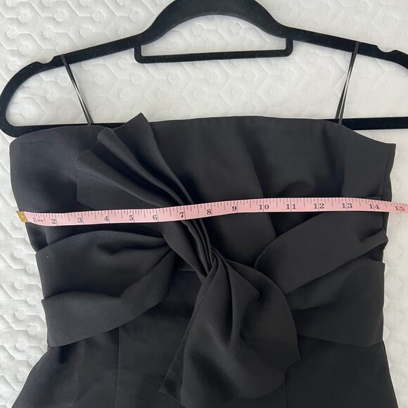 Likely Araya Black Twist-Detail Strapless Mini Dress Size 6 Bow Formal or Semi - Picture 9 of 13